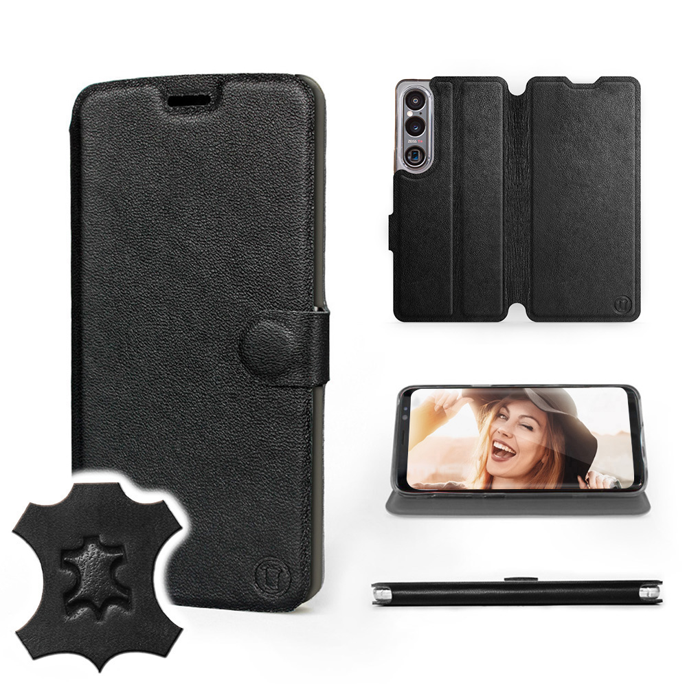 Etui Mobiwear do Sony Xperia 1 VI Black Leather
