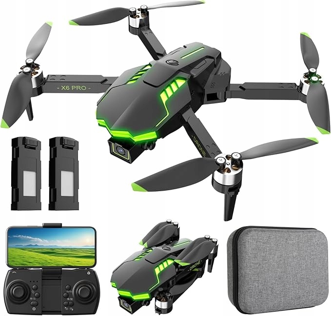 Dron 1080p Kononioo Rc Quadcopter dla Dzieci 36 min Lotu, X6 Pro