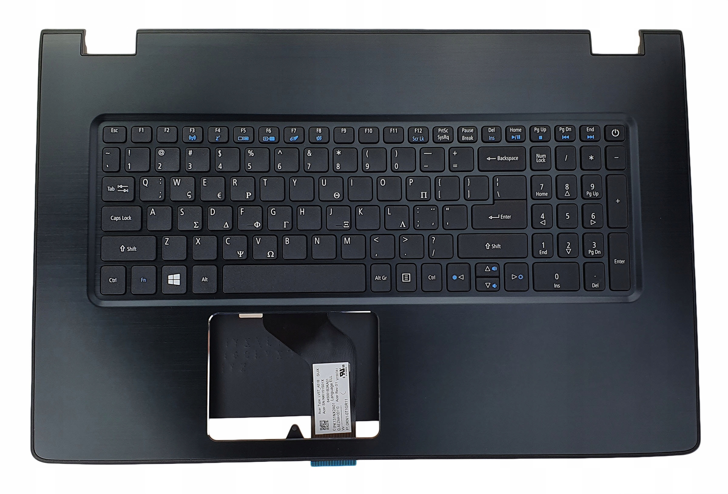 Nová Horní Krytka Klávesnice Acer Aspire E5-774 E5-774G, Řecká