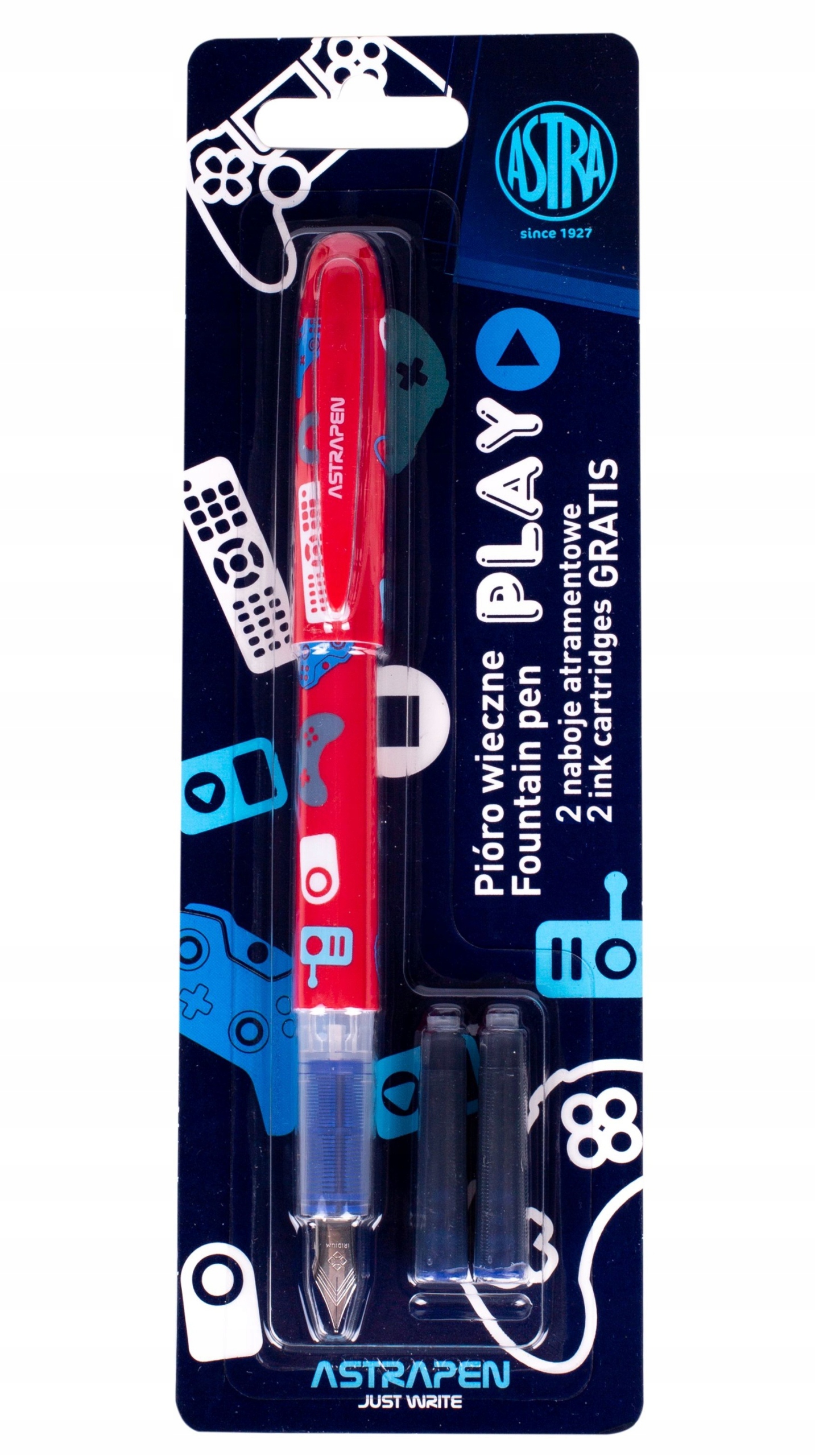Pióro wieczne Play + 2 naboje Blister Astra Marka Astra
