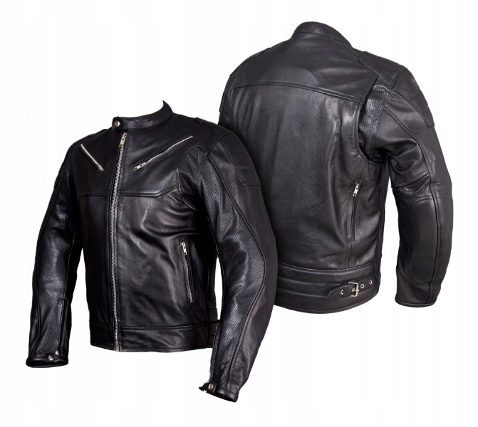 MĘSKA KURTKA SKÓRZANA MOTOCYKLOWA RYPARD KSM045 r L