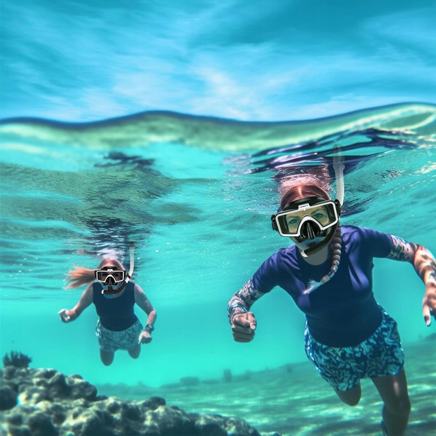 Maska do nurkowania z rurką Airobots TS006/TS007 Sprzęt do nurkowania Model TS006/TS007