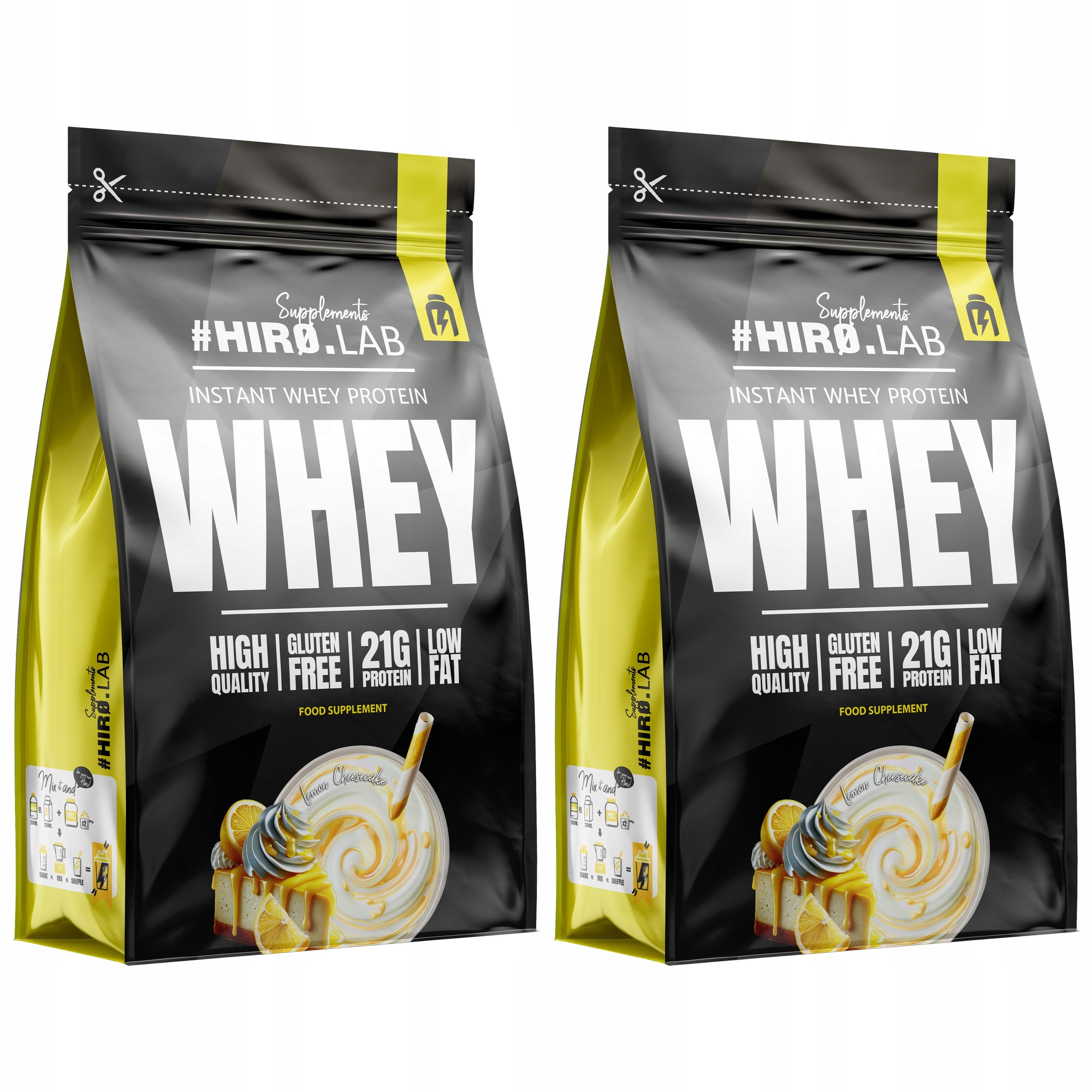 2x Protein Wpc Instant Whey Protein syrovátkový 2000 g Hiro citronový cheesecake