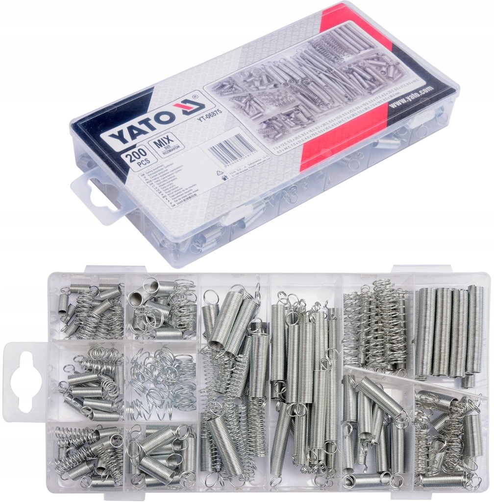

Yato YT-06875 Zestaw Sprężynek 200SZT MIX