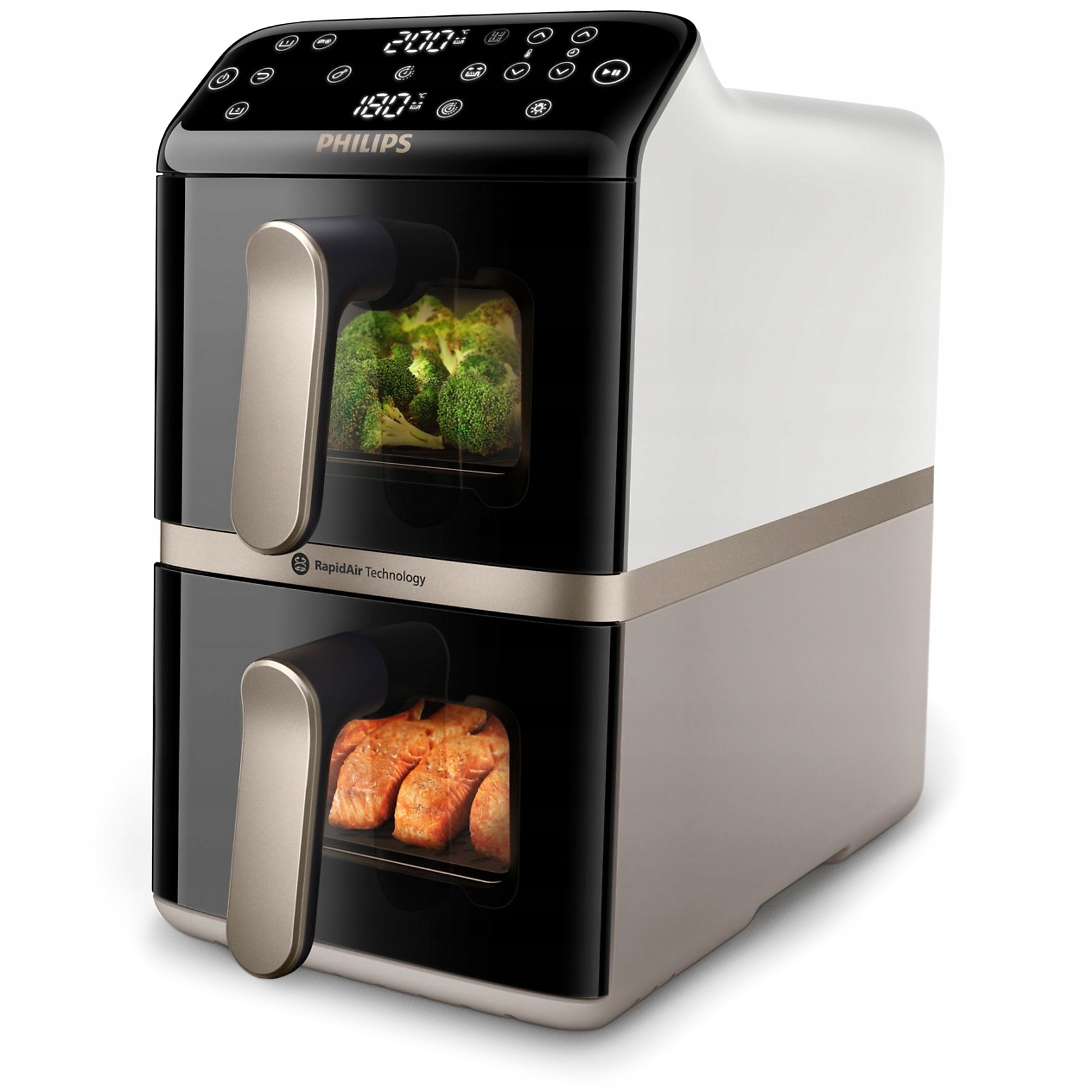 AirFryer Frytkownica beztłuszczowa Philips Ovi Dual Basket NA462/80 10l