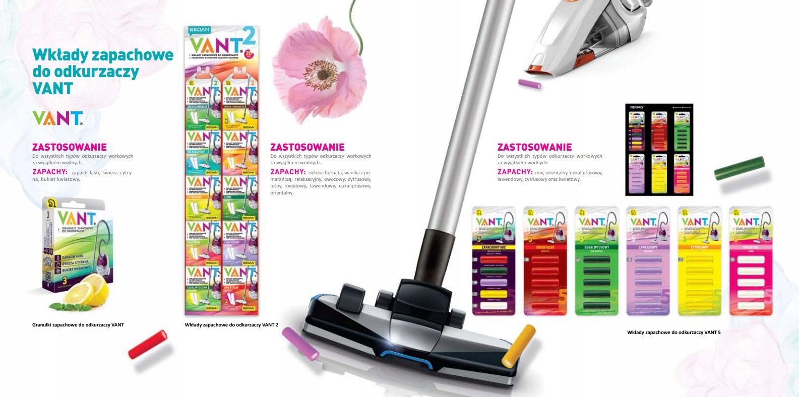 Wkłady zapachowe do odkurzaczy VANT 5 - eukaliptus Marka Sedan