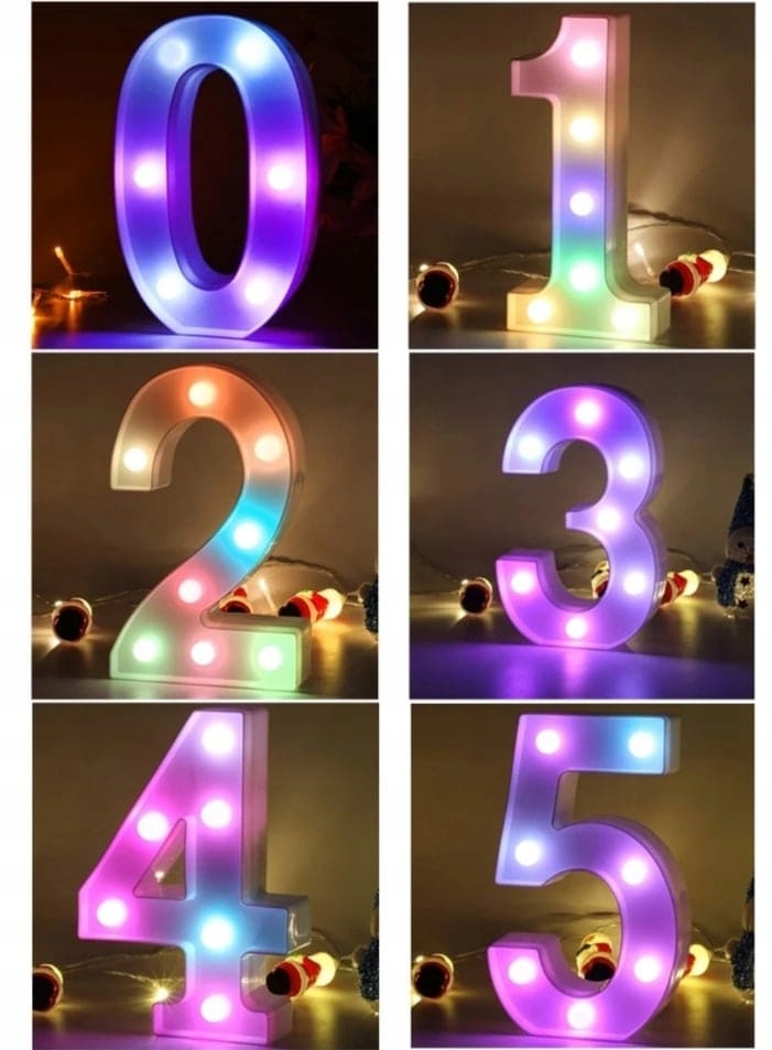 LAMPKA OŚWIETLENIE LED NUMERYCZNE CYFRA 9 RGB KOLO Kod producenta CYFRA LED 9