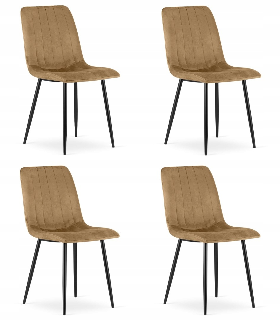 Křeslo Lava hnědý samet nohy černé x 4