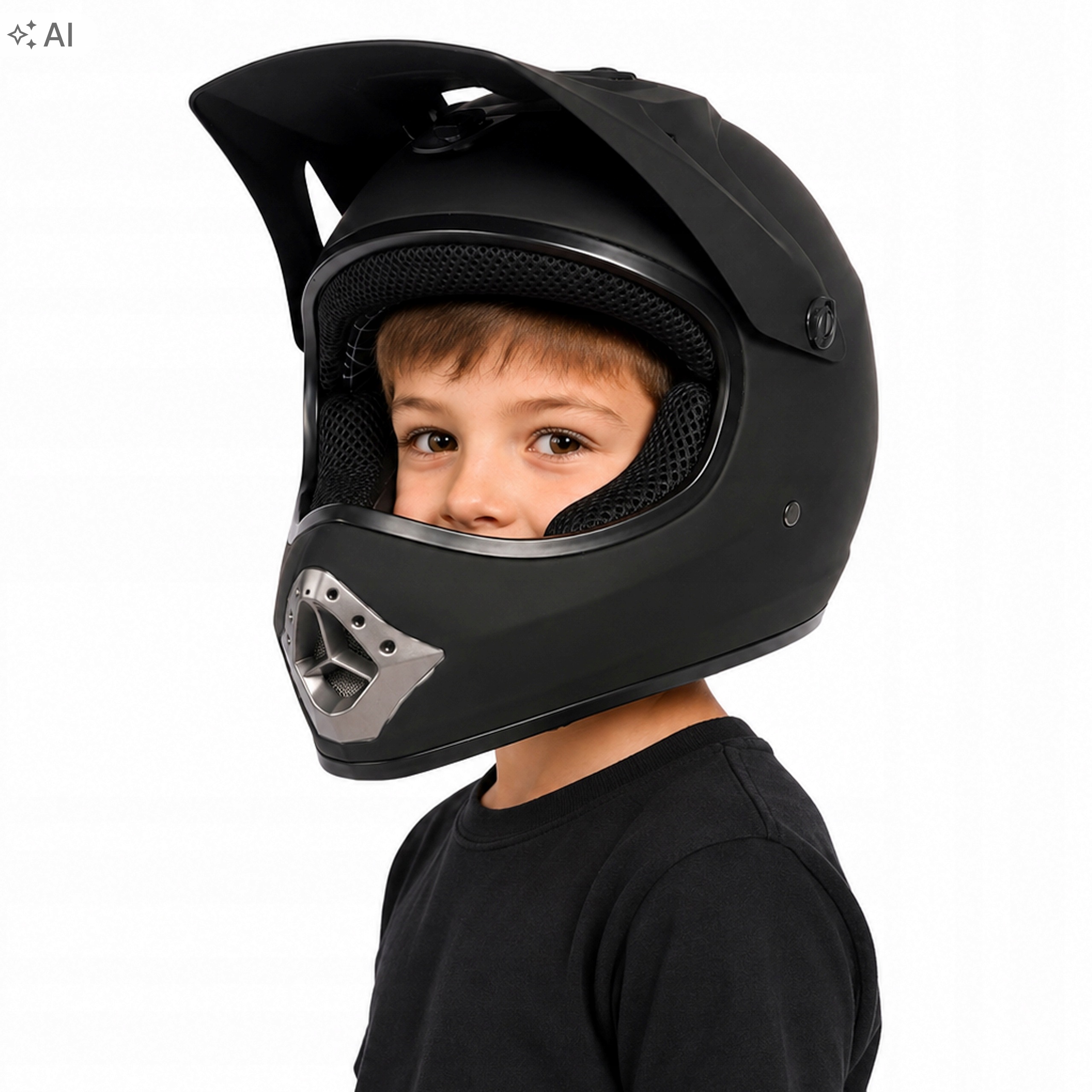 Helma Cross L pro děti na Enduro Quad Bmx Koloběžka L 57-58 cm Černá Mat