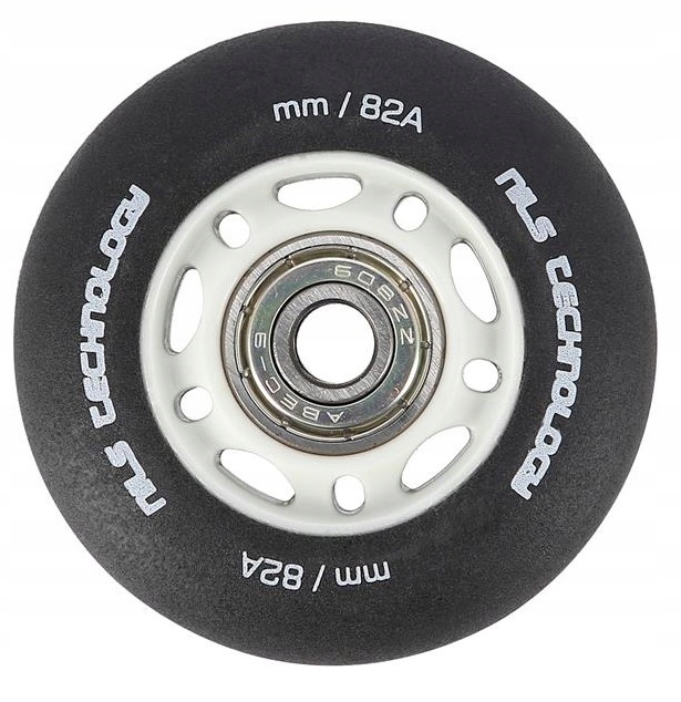 Zestaw kółek do rolek do jazdy NILS 64mm + łożyska ABEC- 9 czarne matowe Kod producenta 16-32-025