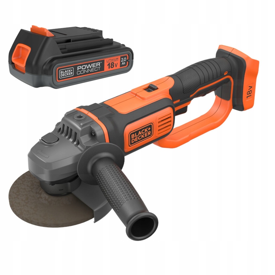 Black Decker Szlifierka kątowa BCG720N 18V Akumulator 2Ah BL2018