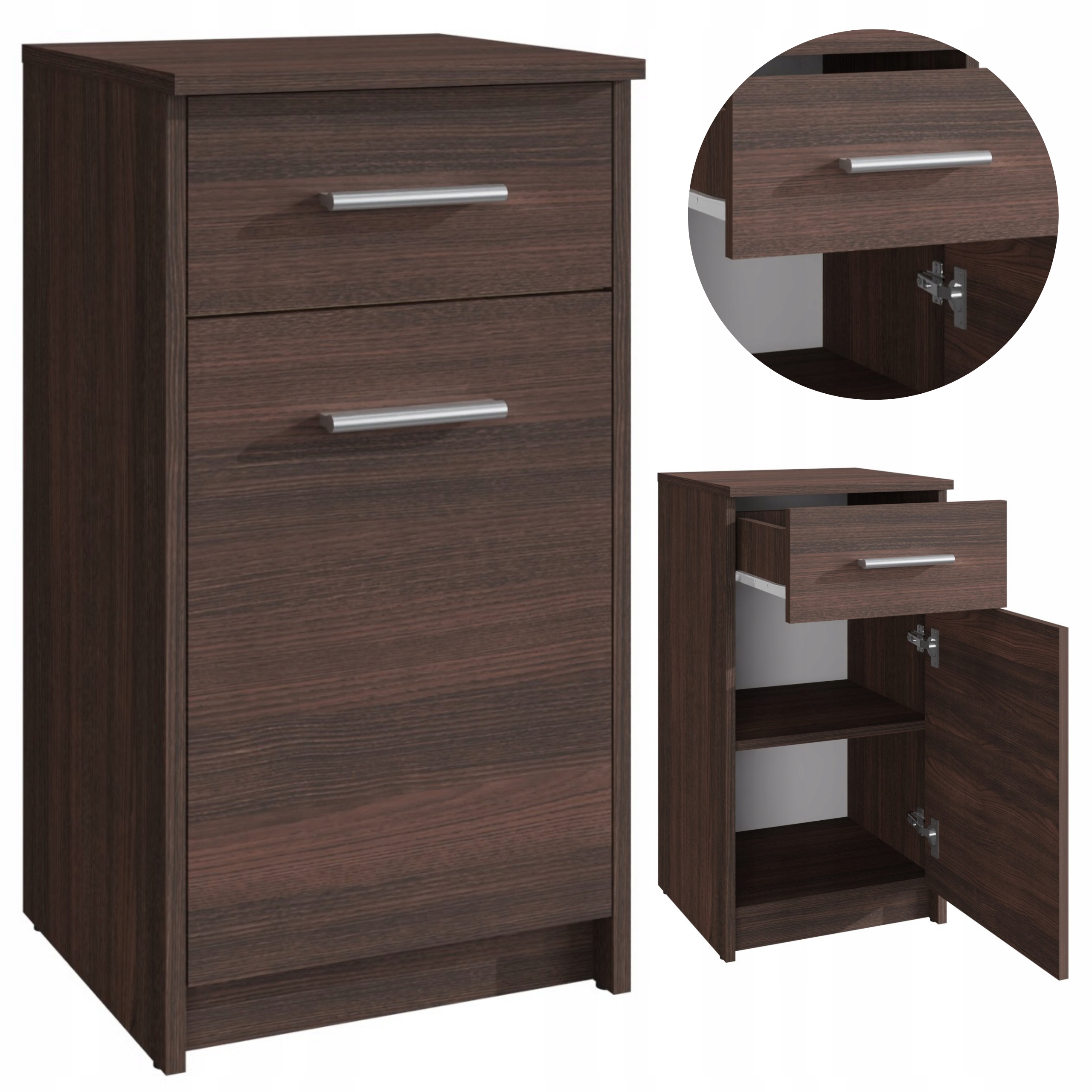 Komoda Bodo 1D1S Wenge 40 cm malá skříňka šuplík na oblečení regál na hračky