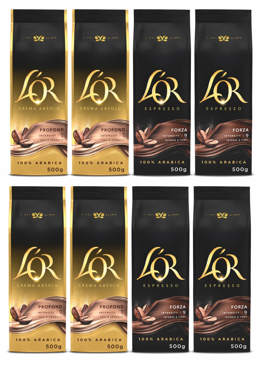 Kawa ziarnista L'or Crema i Forza 8x 500g