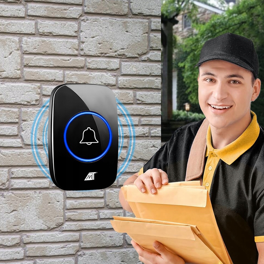 DZWONEK BEZPRZEWODOWY DO DRZWI BRAMY WODOODPORNY GŁOŚNY 110db ZASIĘG 300M Marka Stator