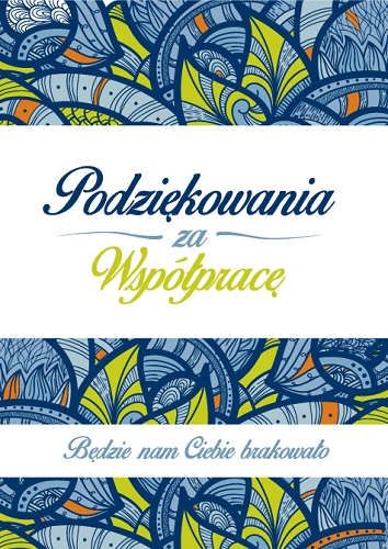 

Podziękowania za współpracę kartka życzenia PP1751