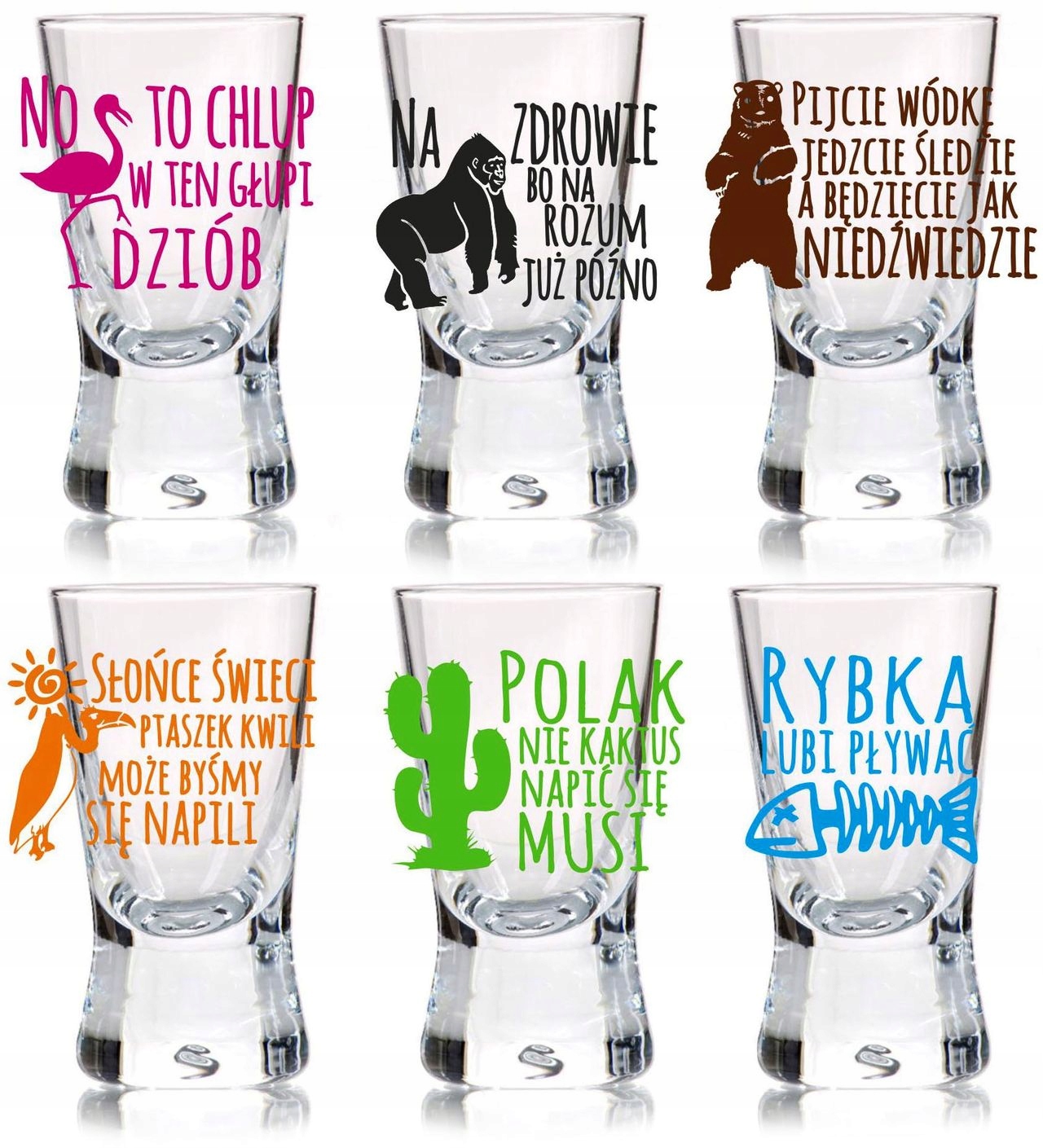 

Kieliszki do wódki Humor Zwierzęta Shot X 25ml