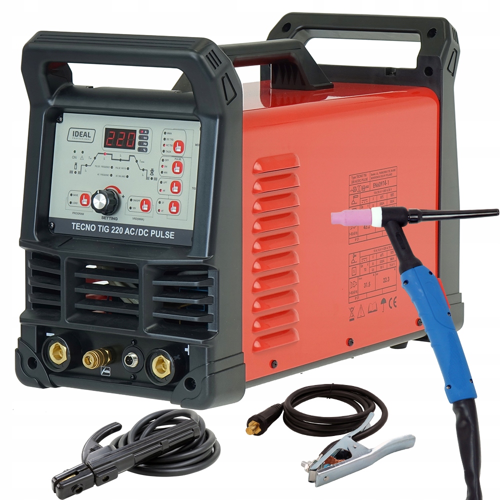 Spawarka 230v TIG 220 AC/DC Puls HF Aluminium IGBT