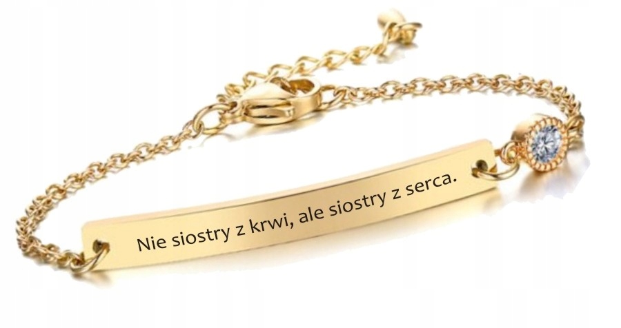 

Bransoletka Damska Dla Siostry Z Grawerem