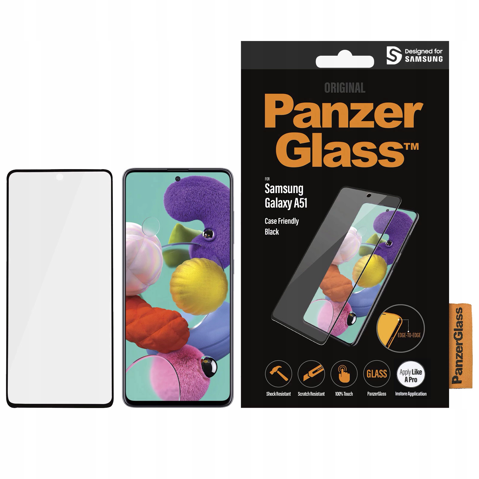 

Szkło hartowane do etui do Galaxy A51, PanzerGlass