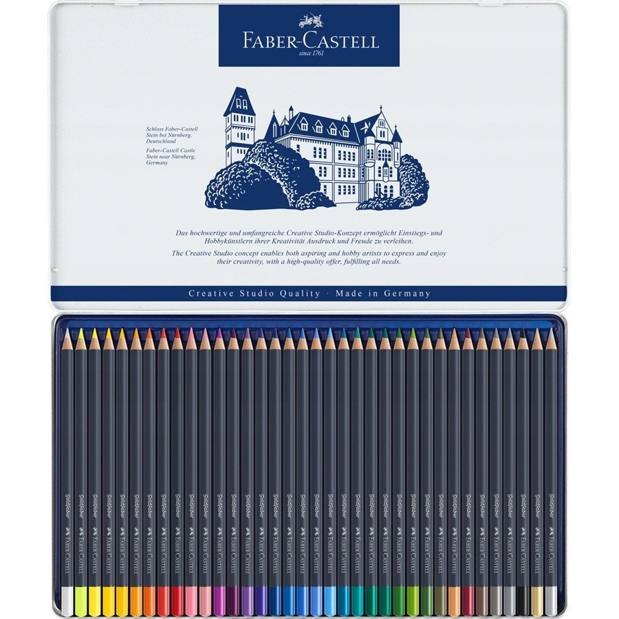 Pastelky akvaarelové Goldfaber aqua 24kol.opakowanie kovové 114624 Faber-Ca