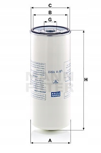 MANN-FILTER LB 11 102/2 Filtr, technika sprężania Marka Mann-Filter