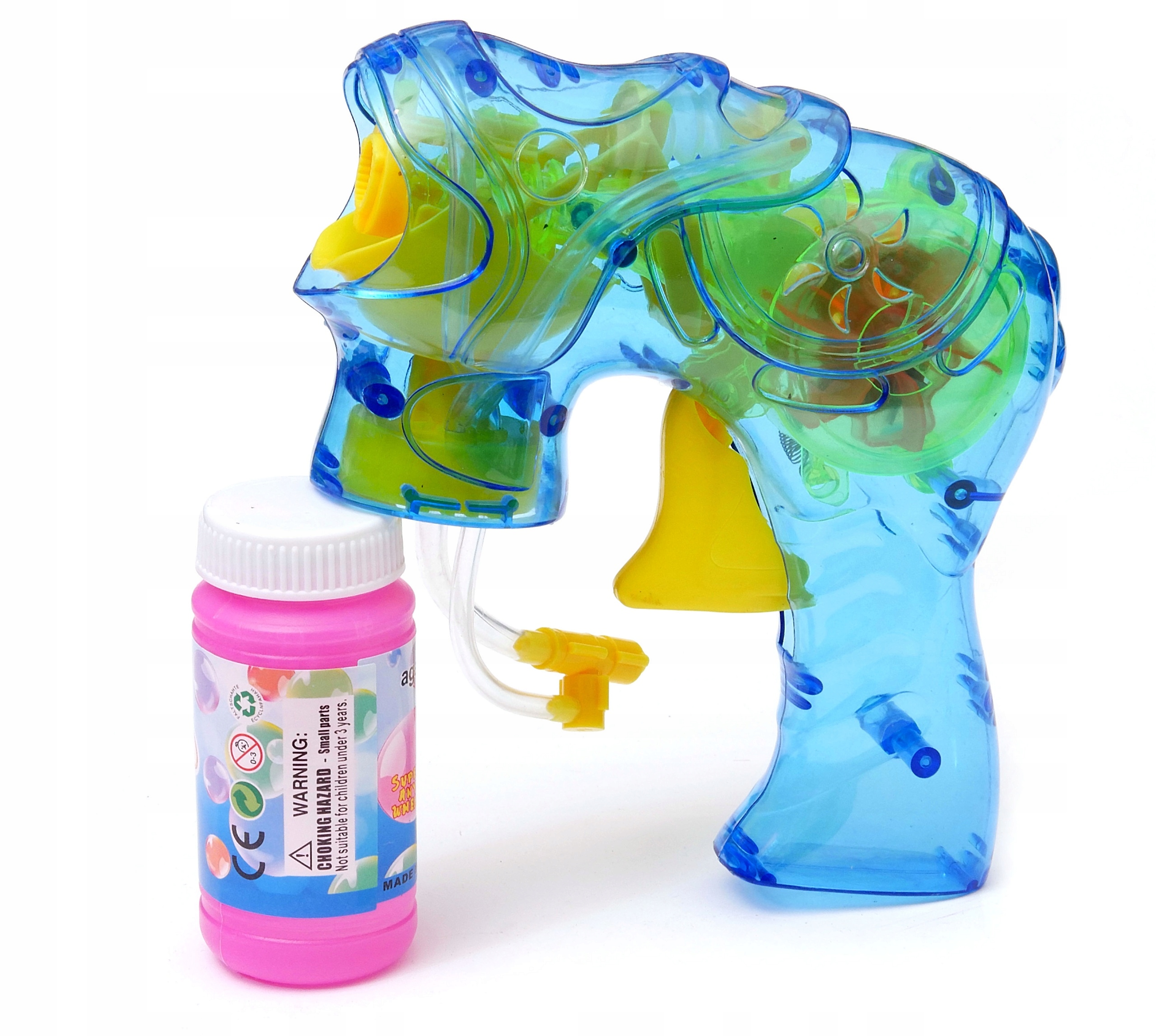 PISTOLET NA BAŃKI MYDLANE wirujące światełko