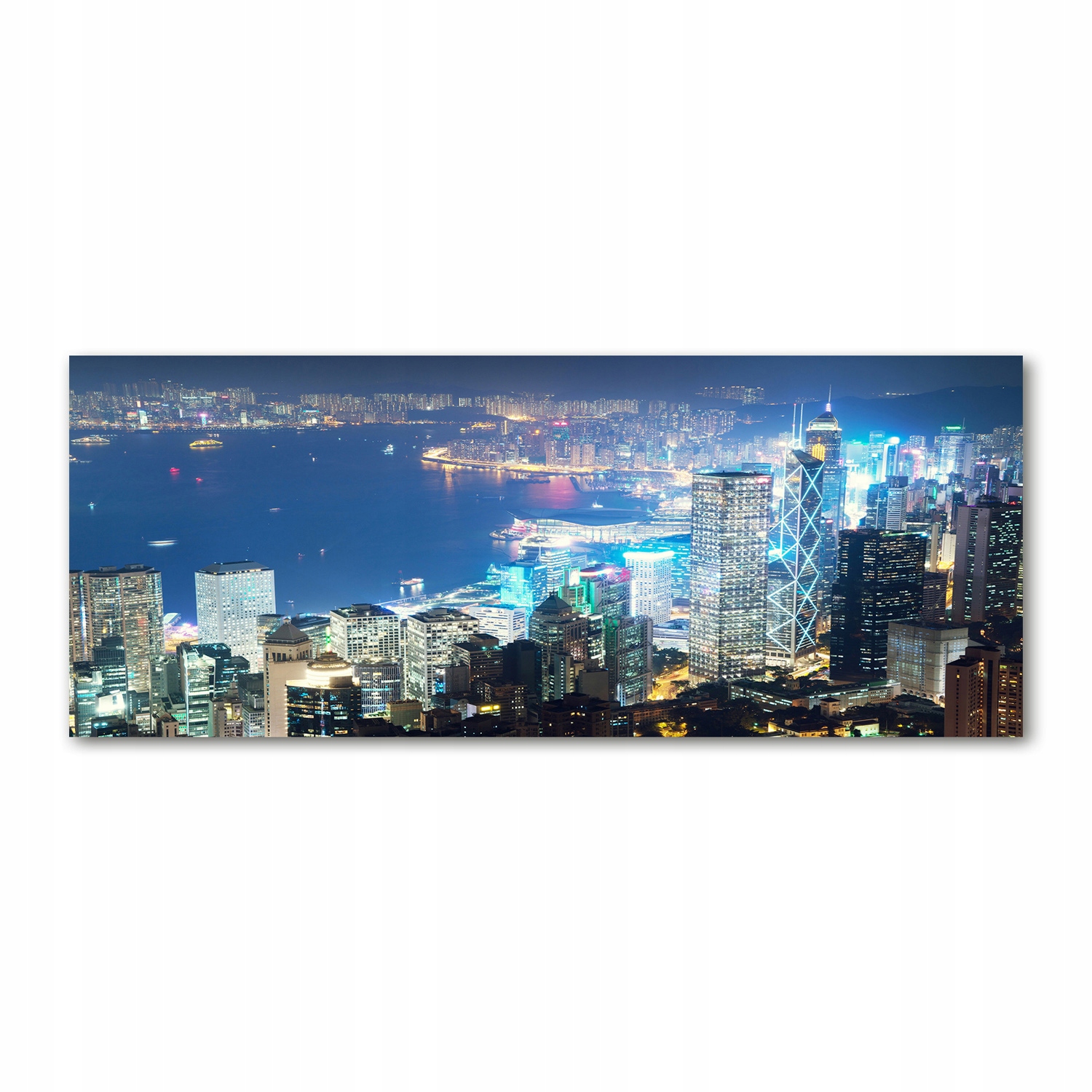 

Foto obraz akryl zdjęcie Hong kong nocą 125x50 cm