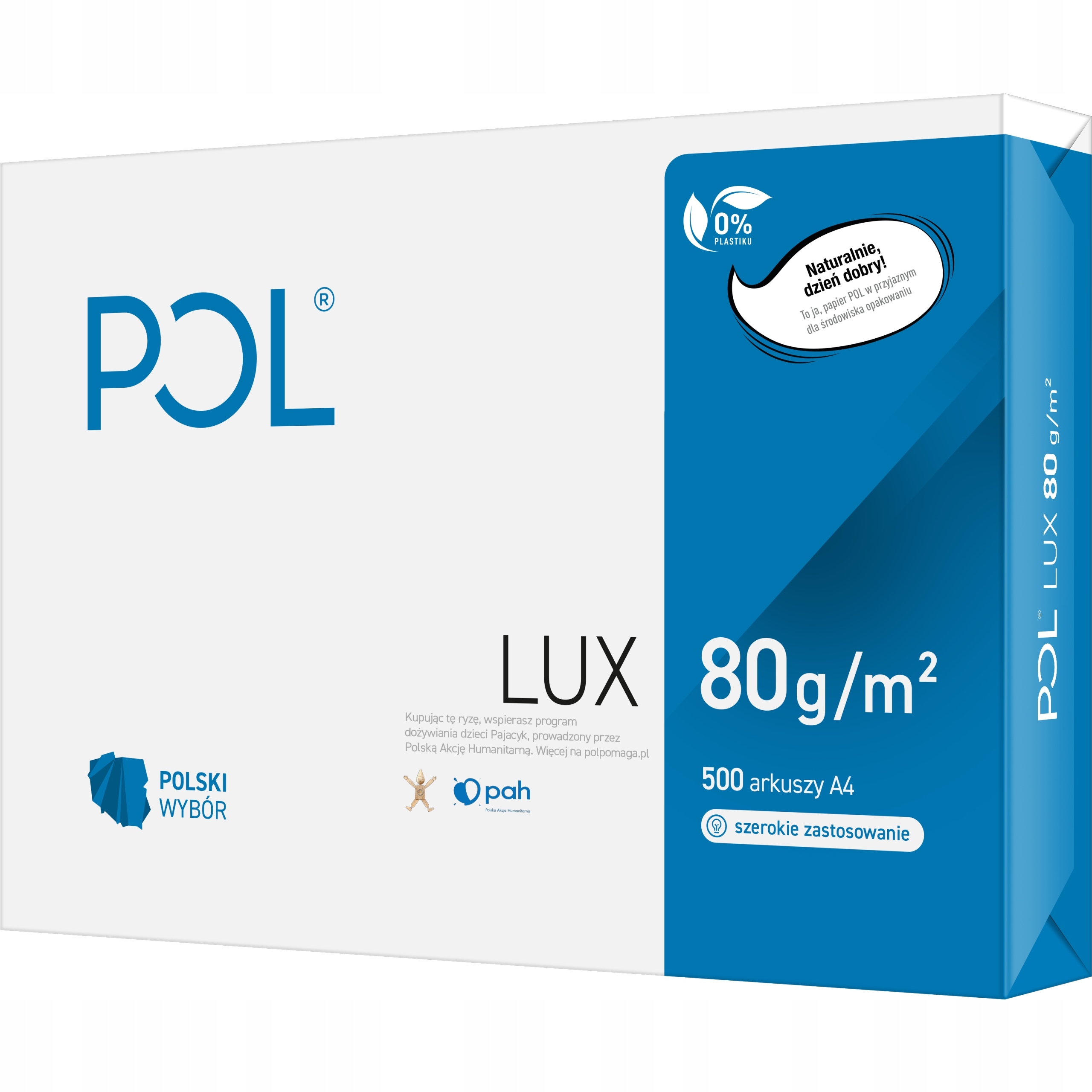 Papier ksero drukarki Pollux A4 80g klasa B (PPK021K) • Cena, Opinie • Papier biurowy 6220631007 •
