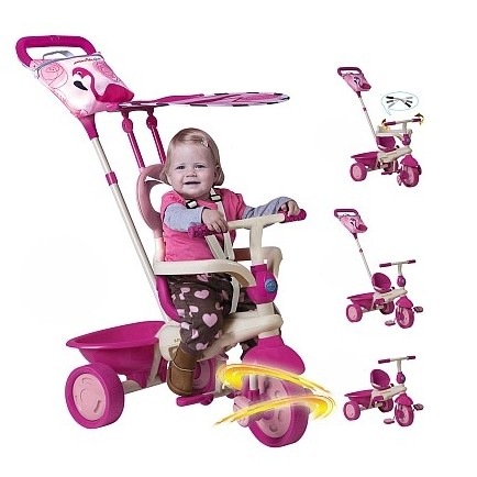 Smart Trike Rowerek Trójkołowy Wieloetapowy Safari 4w1 Różowy 10-36 mcy