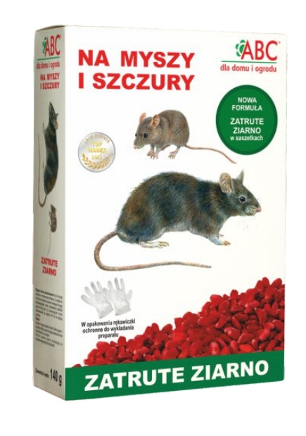 

Zatrute ziarno na myszy i szczury 140g Abc