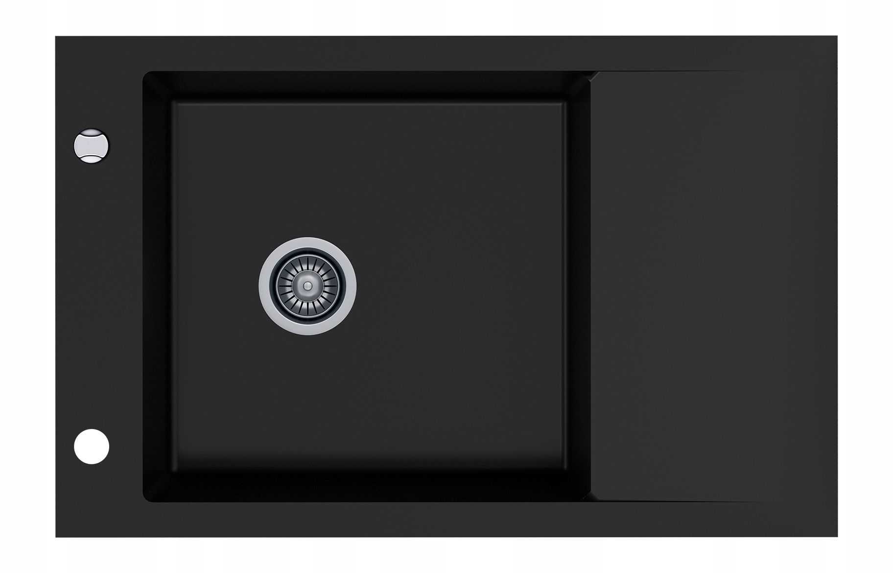 Zlewozmywak granitowy Kernau Kgs M 6078 1B1D Deep Black