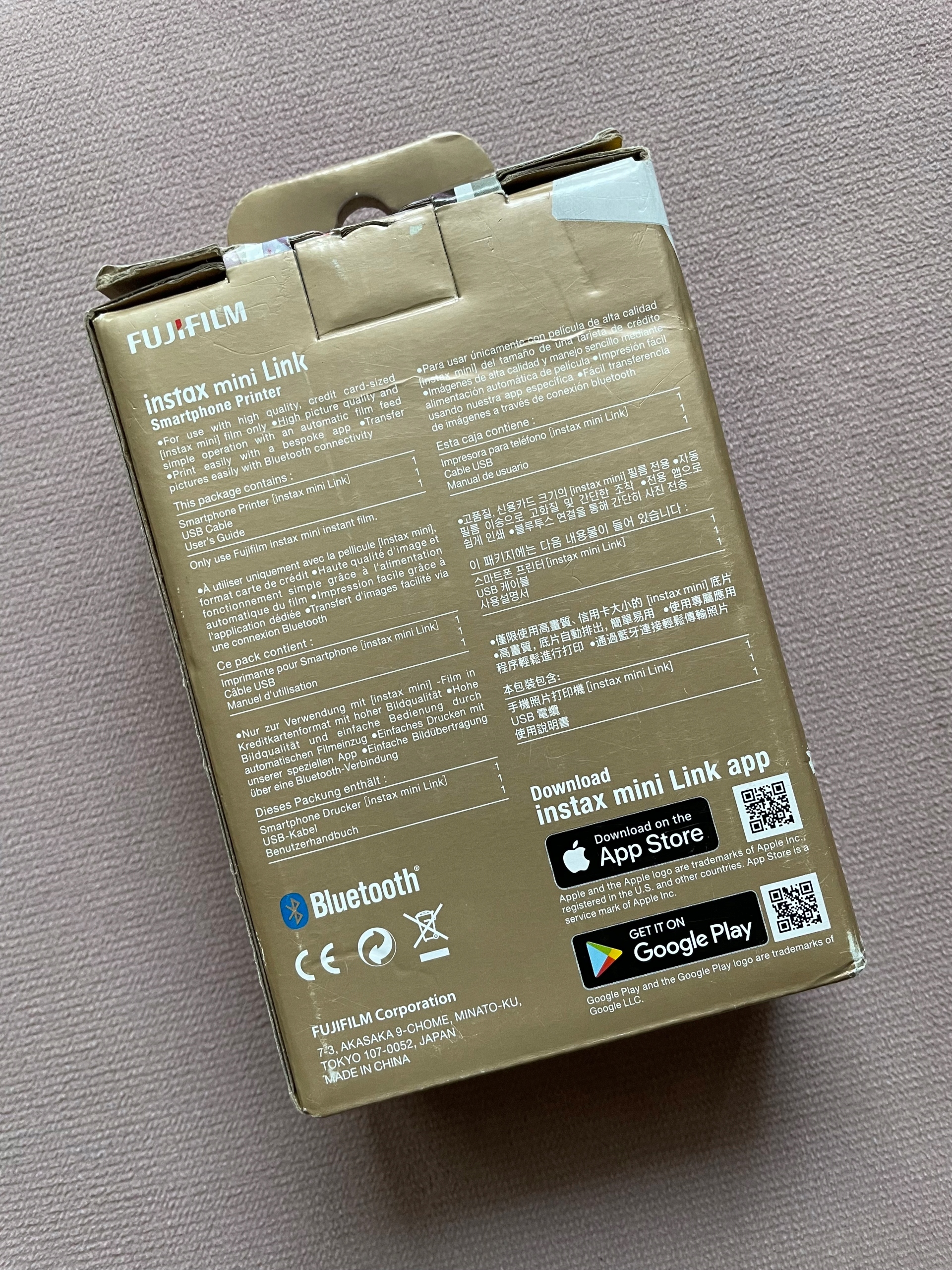 Mini drukarka FUJIFILM Instax Mini Link ORG Nowa Komunikacja Bluetooth