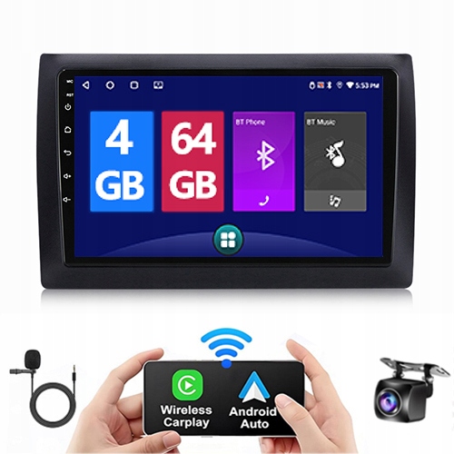 Rádio Navigace Fiat Stilo 2002-2010 Android Auto Carplay 2GB 64GB