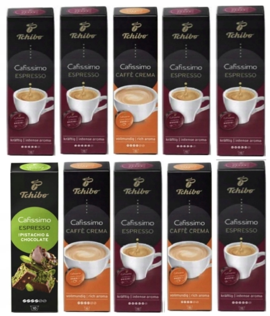 Kawa Kapsułki Tchibo Cafissimo Zestaw Kaw 100 kapsułek
