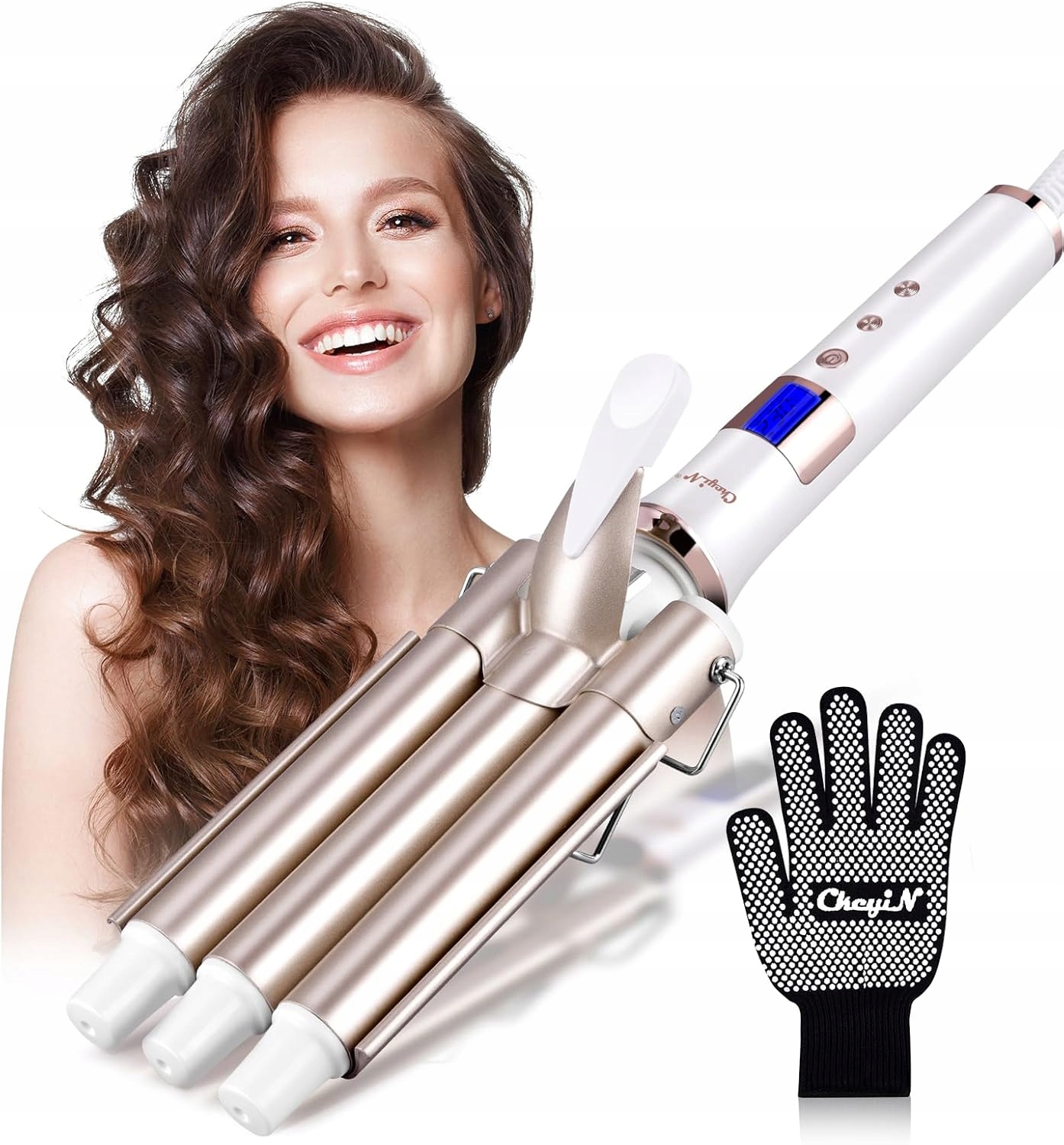 CkeyiN 4v1, Kulmofén na rovnání tříbubnový 22 mm HS520