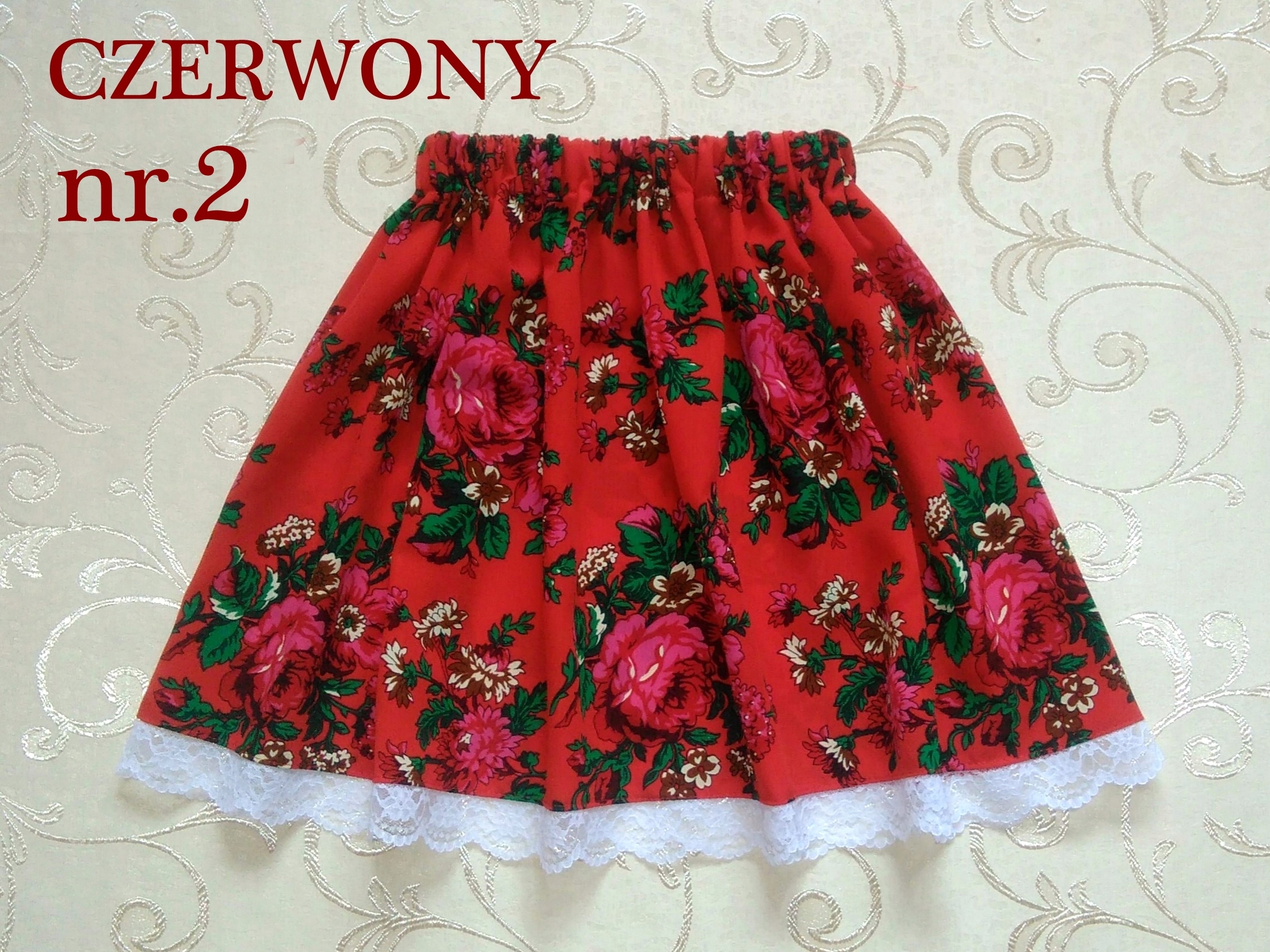 Spódniczka 47cm ludowa krakowska góralska folk Marka bez marki