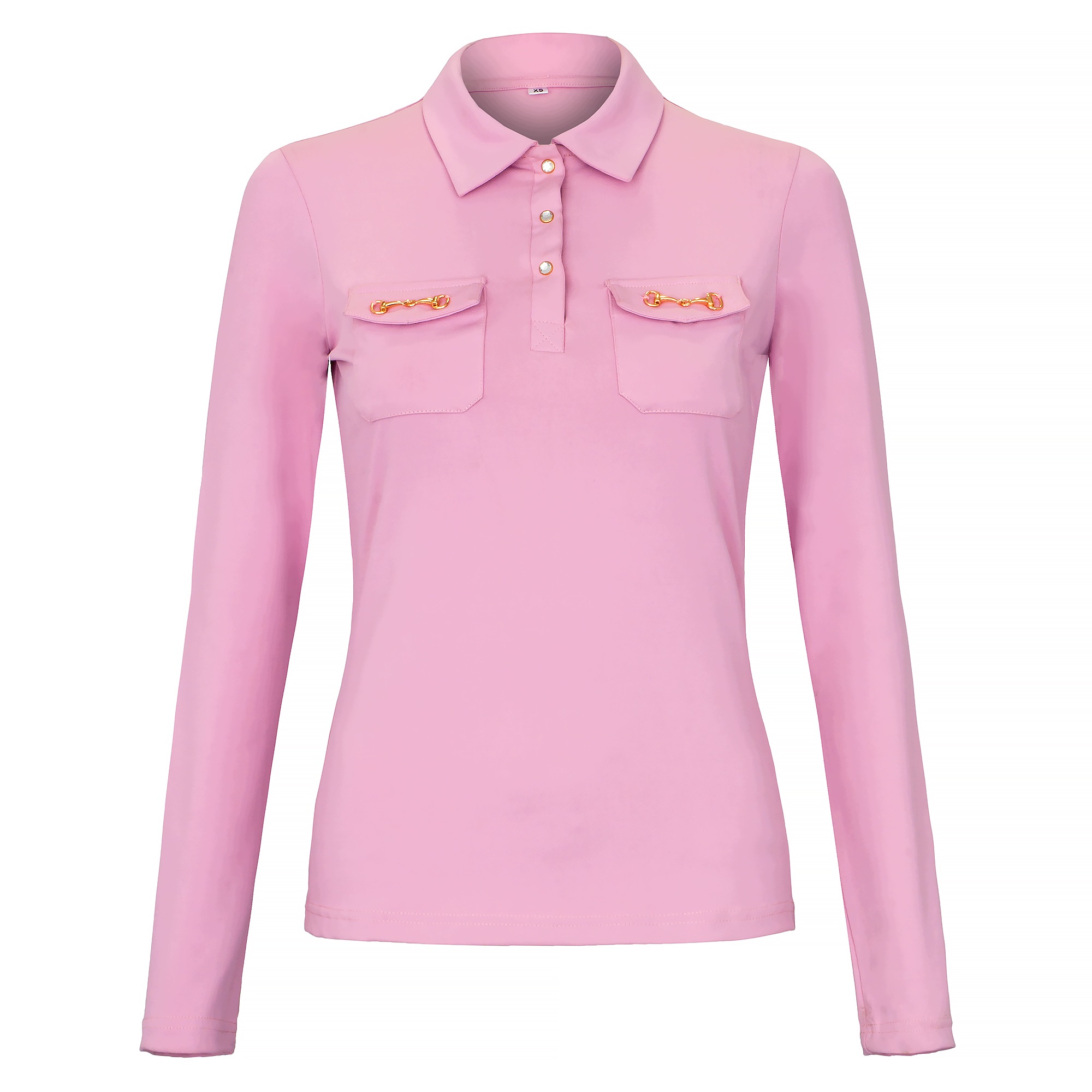 Koszulka polo jeździecka Equestrian Queen Sadie 26AW damska różowa Xs