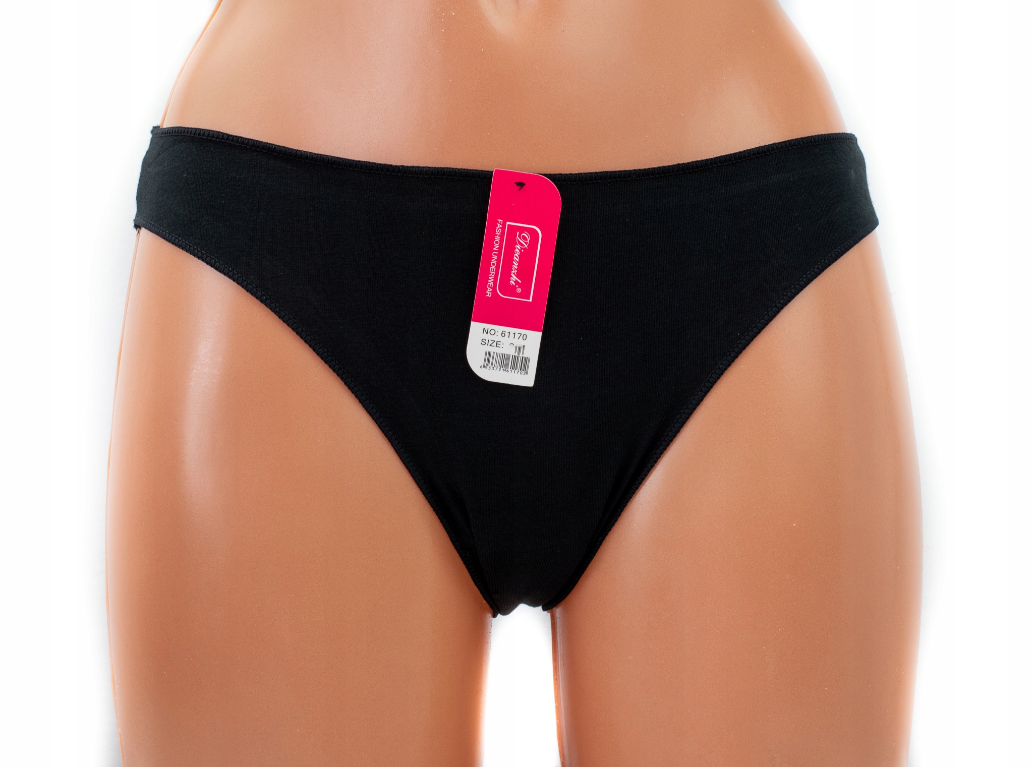 

Figi damskie bawełna S/m czarne bezuciskowe