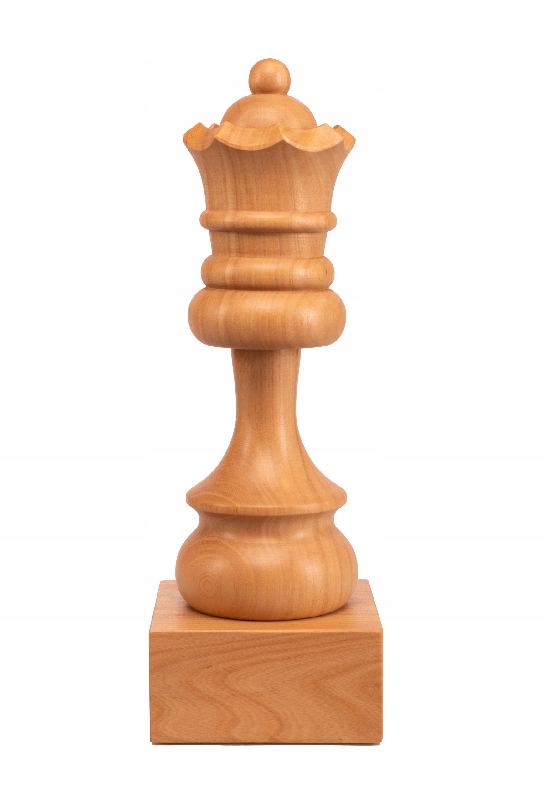 Puchar szachowy drewniany 35 cm Biały Hetman Trofeum Nagroda