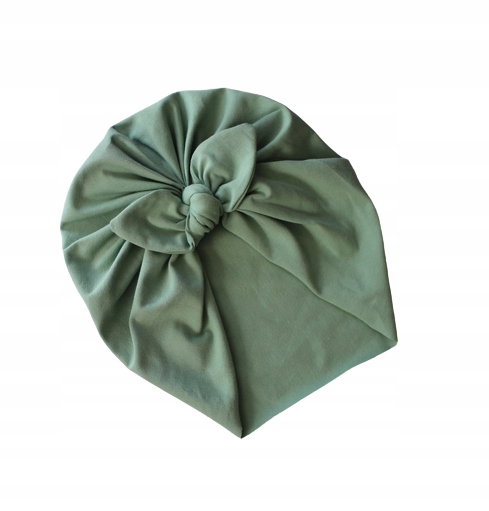 

Czapka turban brudna mięta kokarda Lekki 42-44
