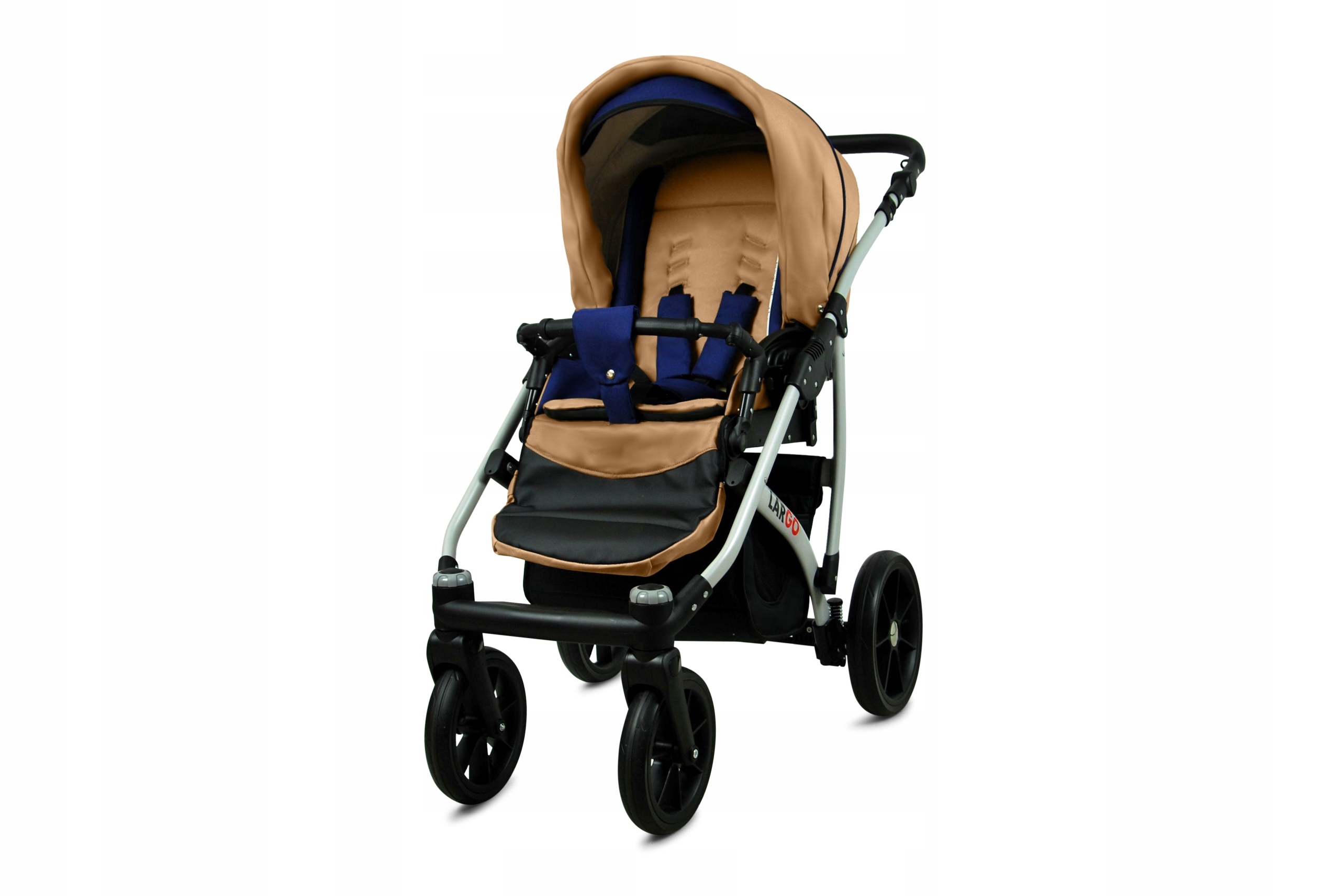 WÓZEK 3w1 LARGO GONDOLA SPACER FOTELIK ALUMINIUM Marka BabyLux