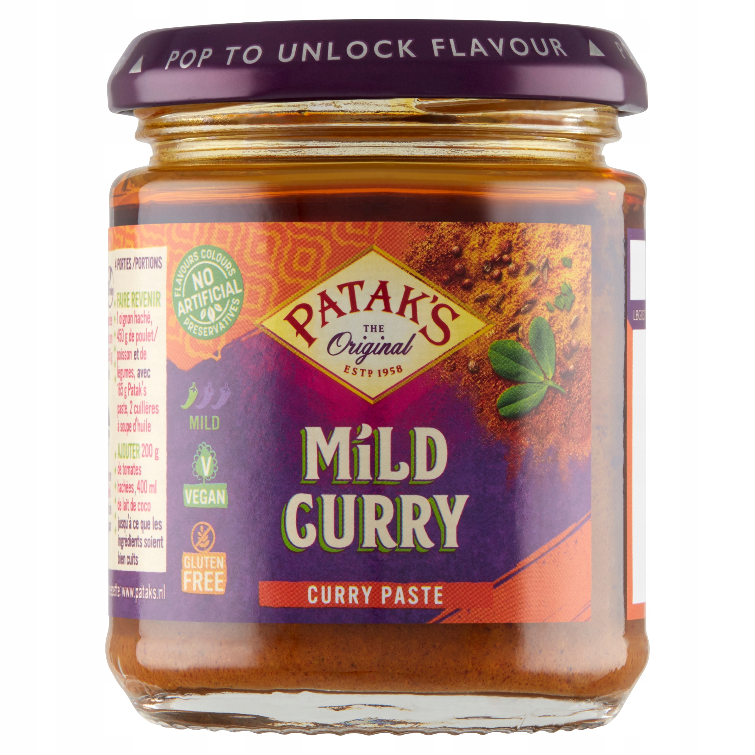 

Patak's Łagodna indyjska pasta curry do dań 165g