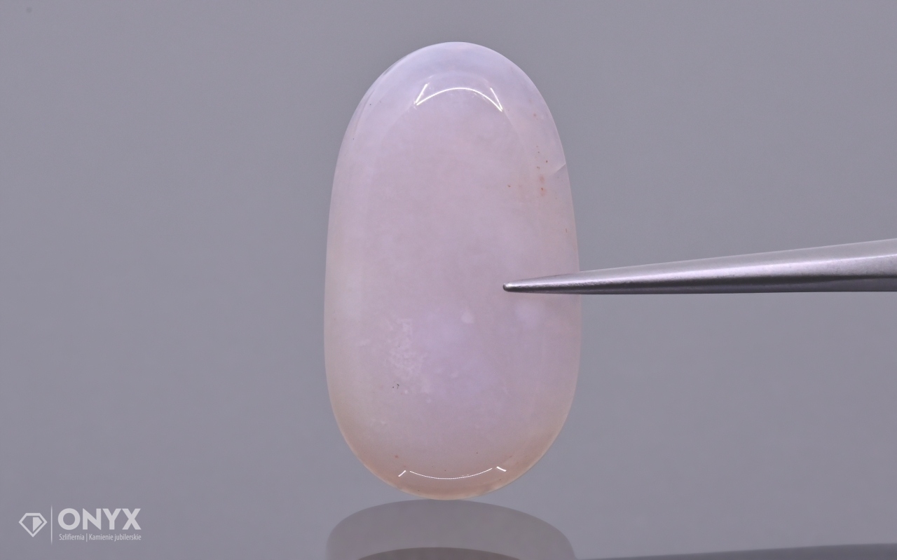 Chalcedon růžová konvexní nepravidelná destička 27x15 mm