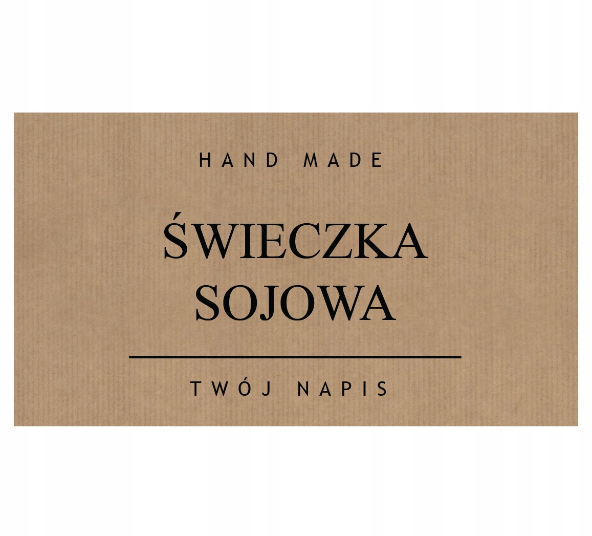 

Naklejki na Świeczkę Świeca Sojowa papier Eko