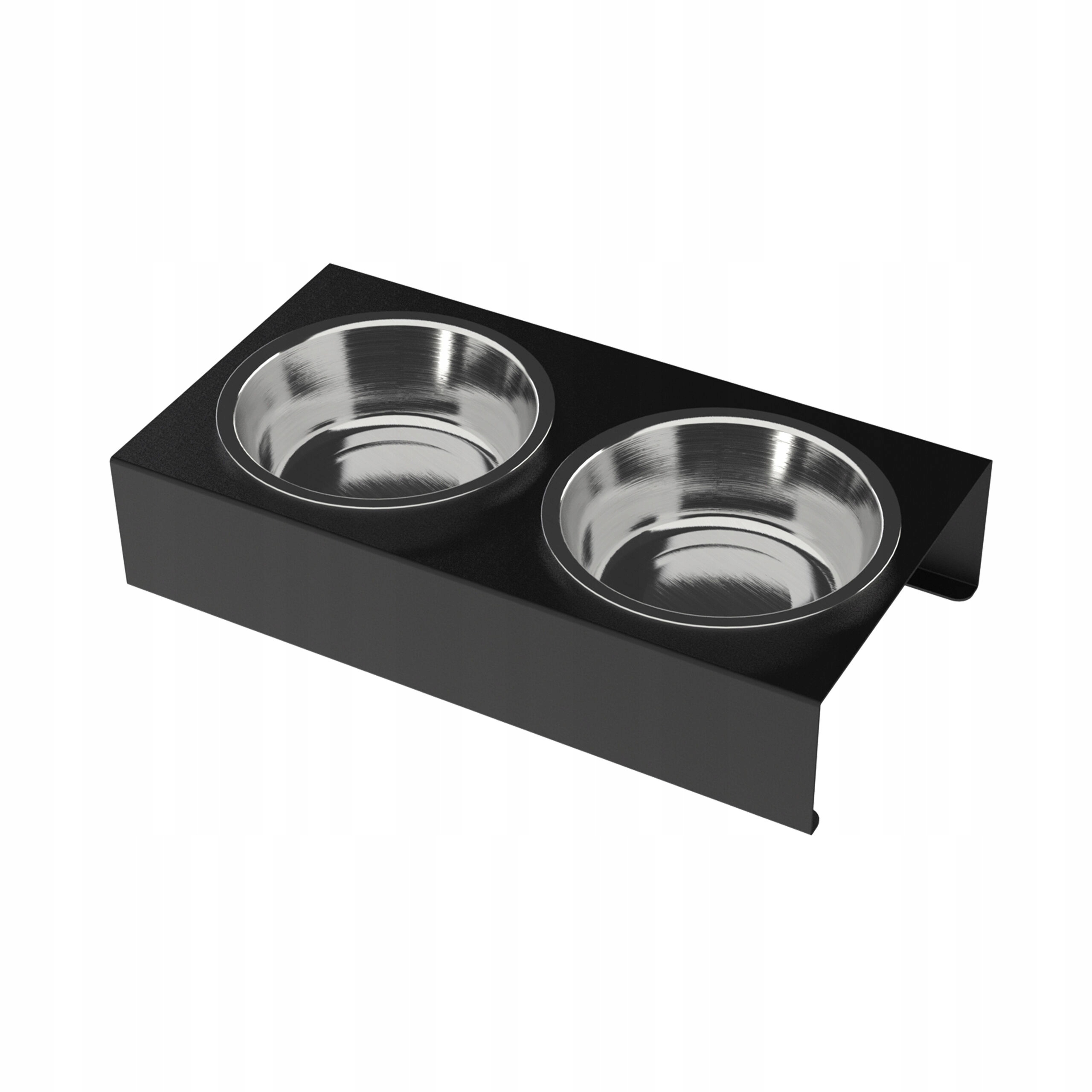 Levně Stojan na misky pro psa kočku Rufi S černý kov misky 2 x 0,45 l 16901