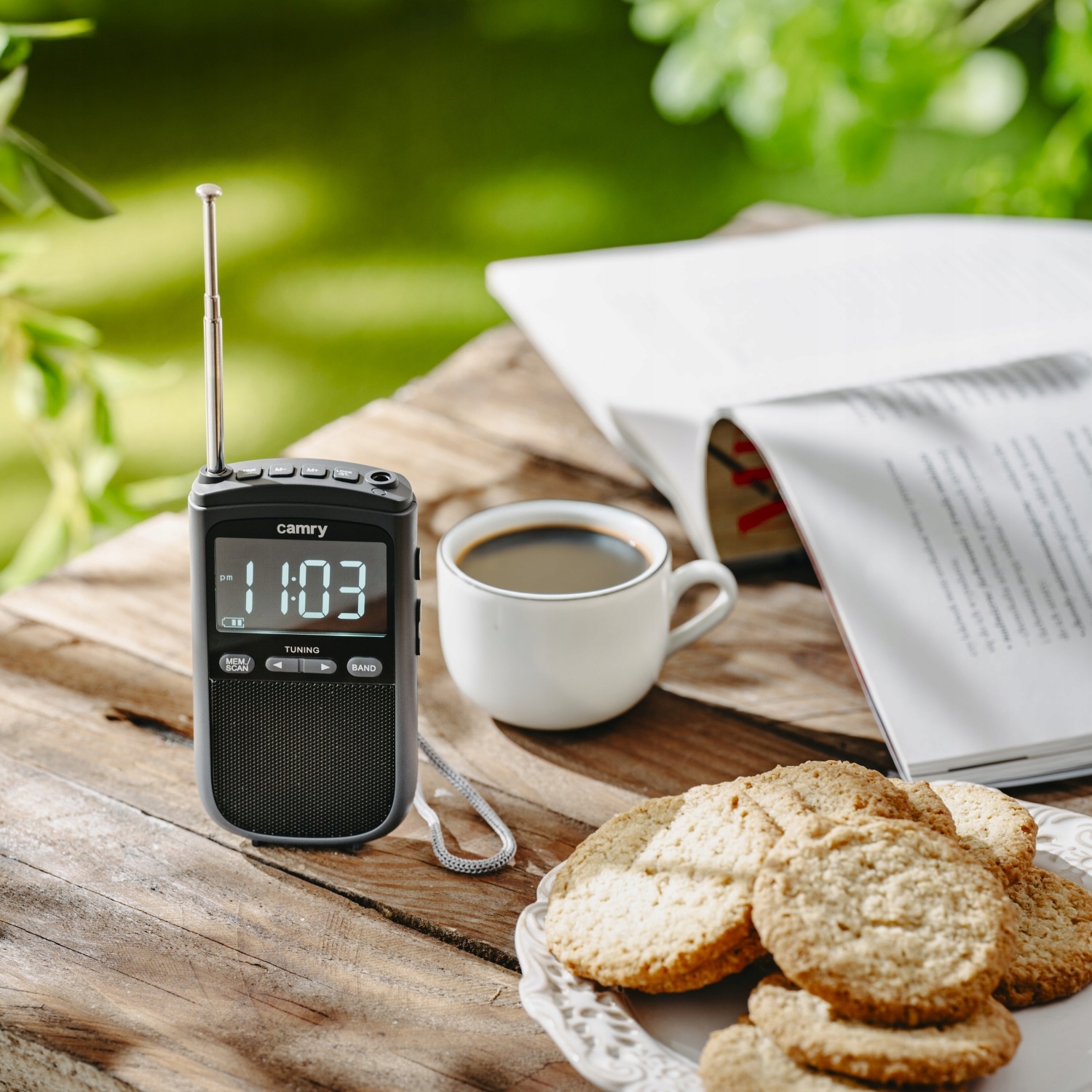 Mini Radio CR 1905 FM/AM - USB C, Alarm, Drzemka, Przenośne