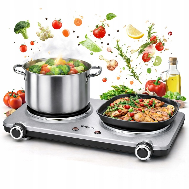 Elektrický vařič sporák dvouplotýnkový přenosný varná deska 2500W