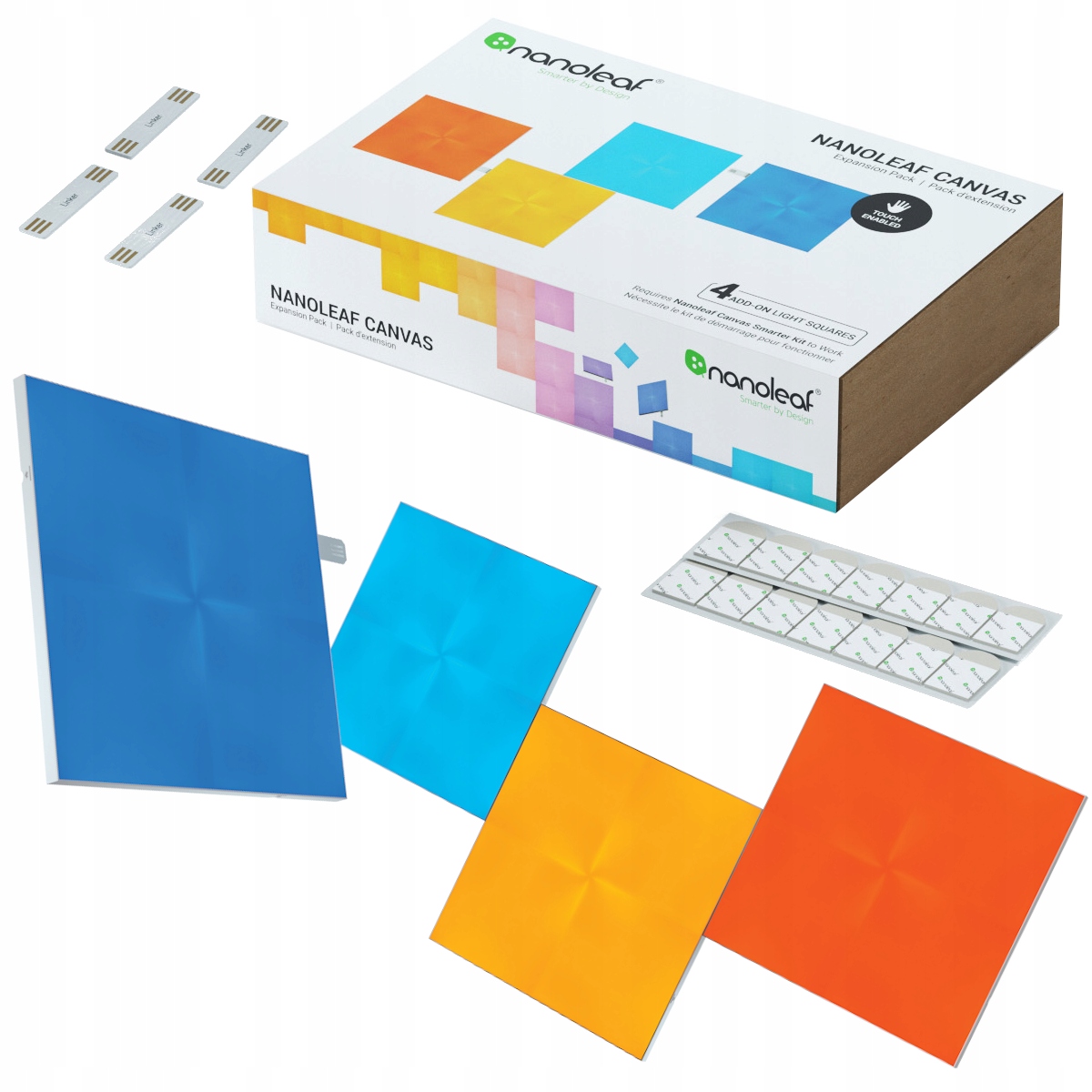 Nanoleaf Canvas sada 4 doplnkové Led dekoratívne svetelné panely štvorec