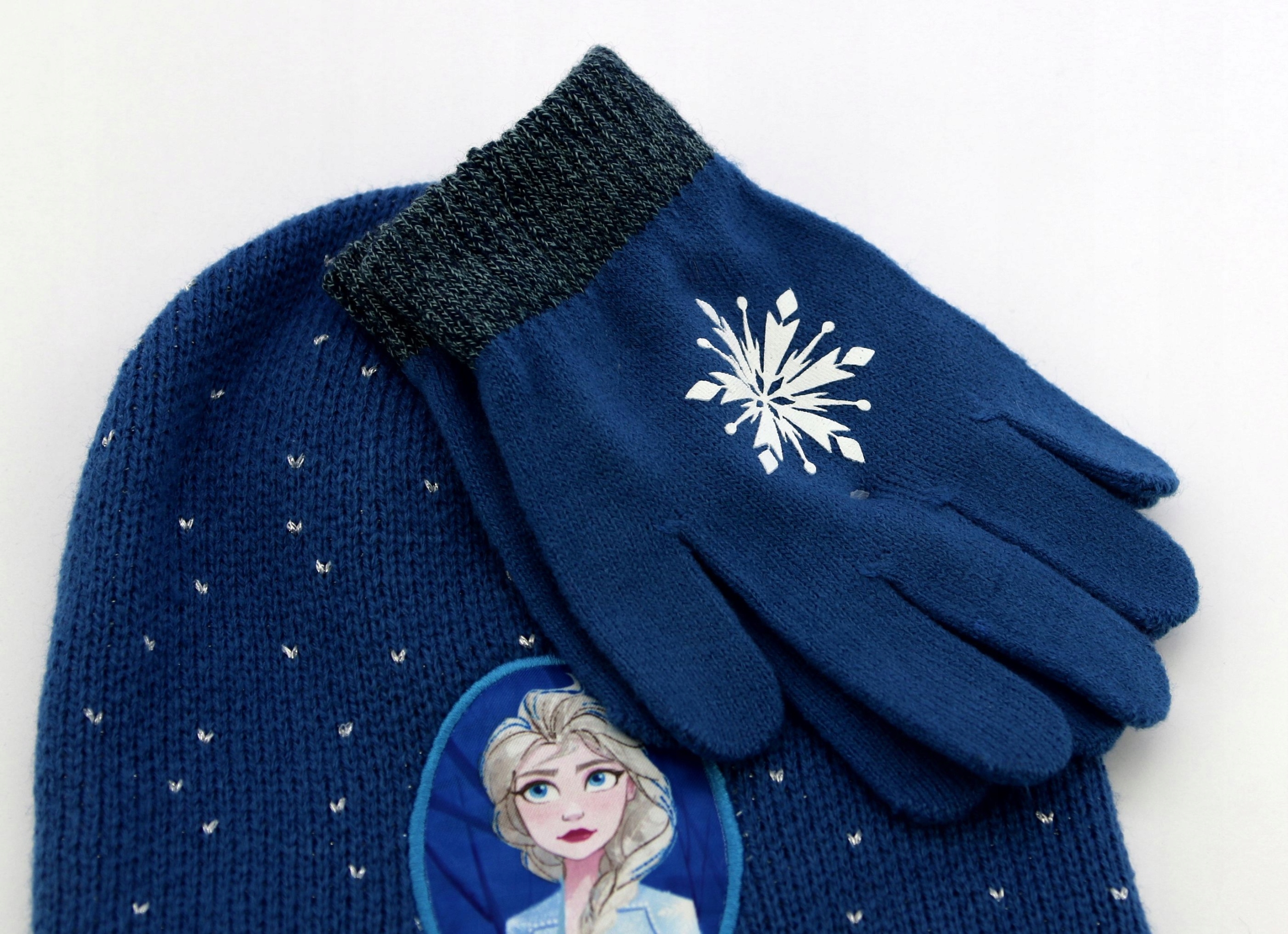 DISNEY Frozen Kraina Lodu Czapka Zimowa Rękawiczki Kolor niebieski