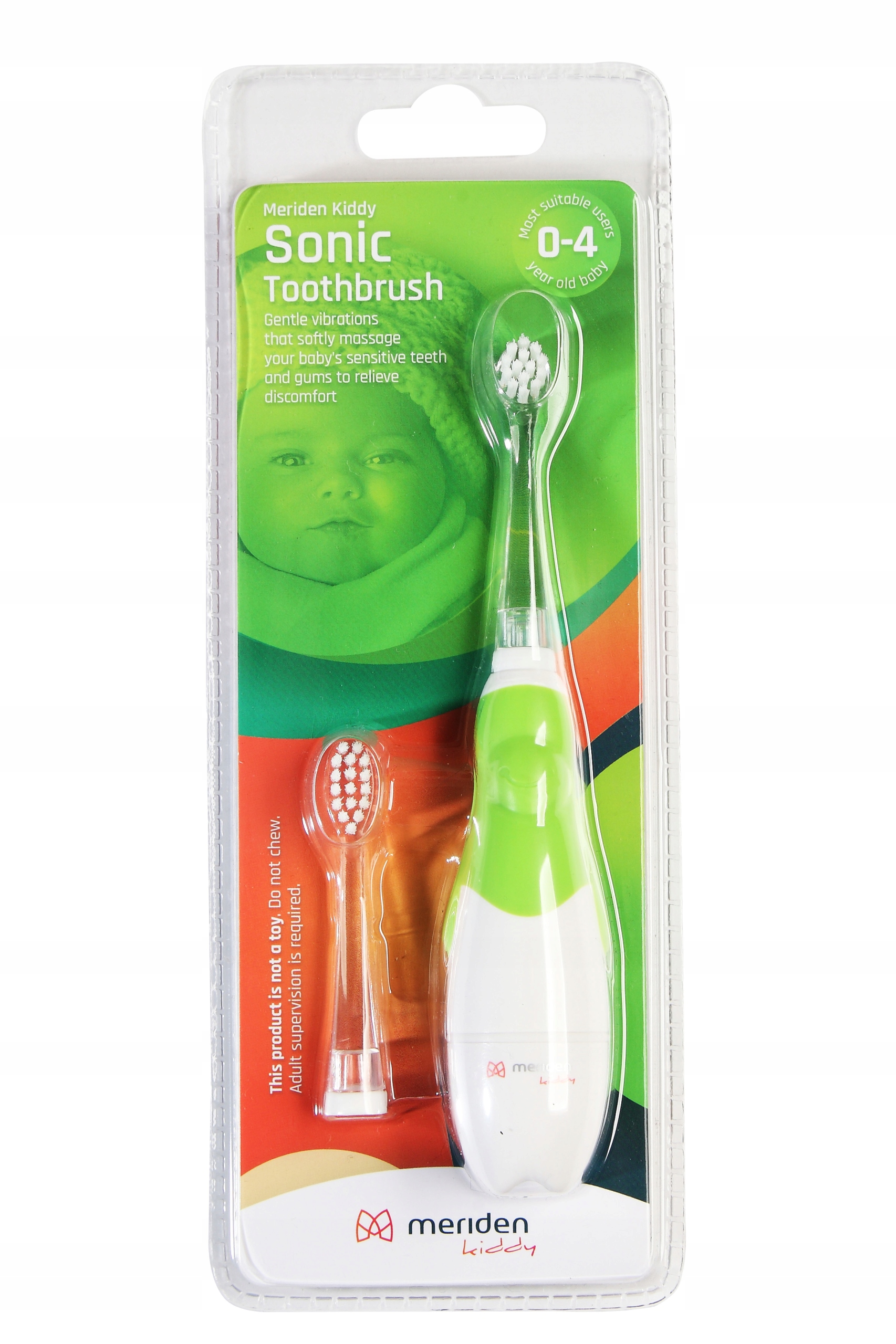 MERIDEN Szczoteczka soniczna KIDDY 0-4 lat ZIELONA